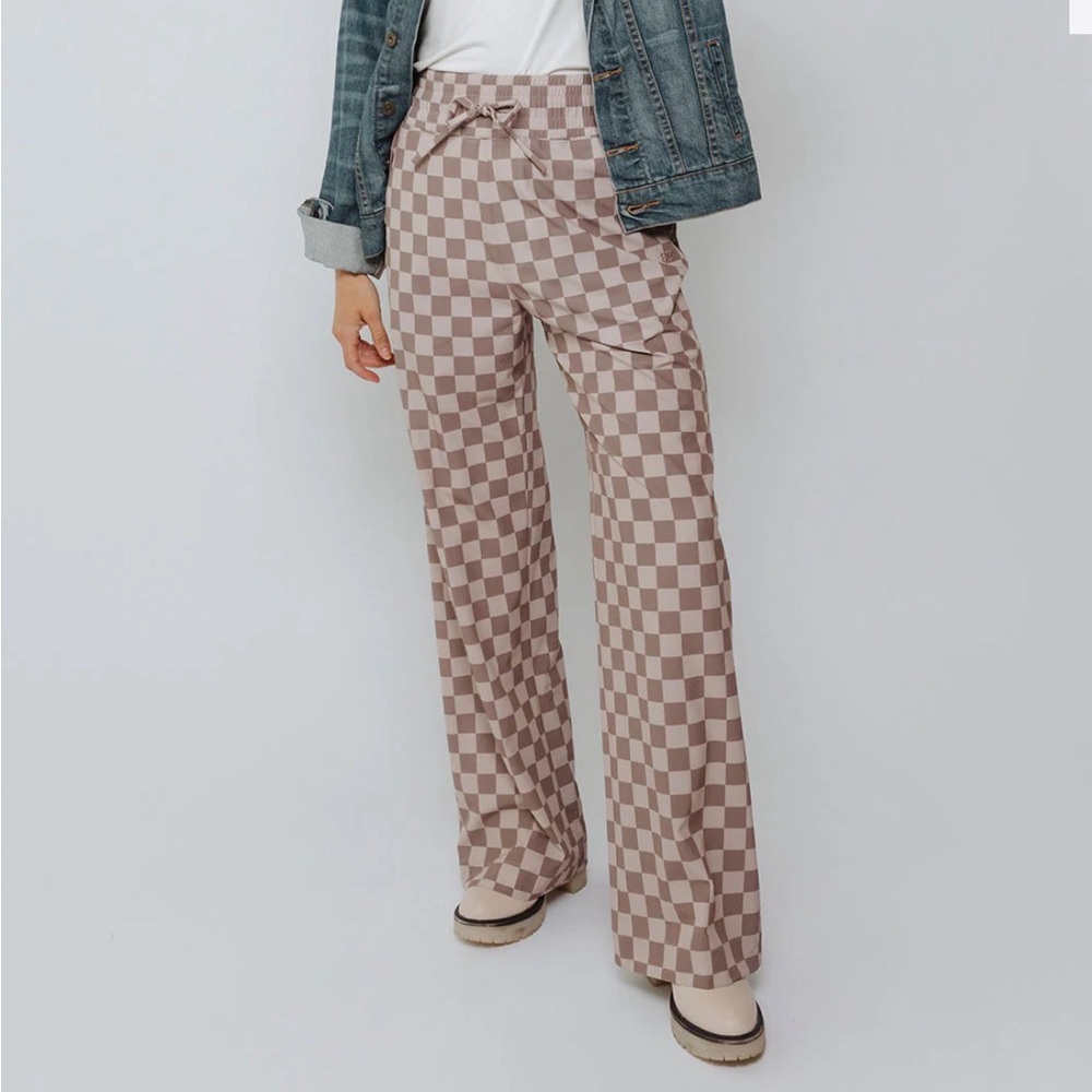 Albion Fit Audrey Trouser Wide-Leg Brown Size Medium Tall - Picture 2 of 9